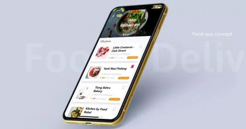 食品外卖送餐app商品界面概念UI模板 Food Delivery a