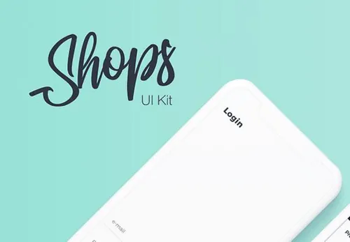 现代电子商务购物网站移动手机APP UI工具包Shops iOS UI Kit