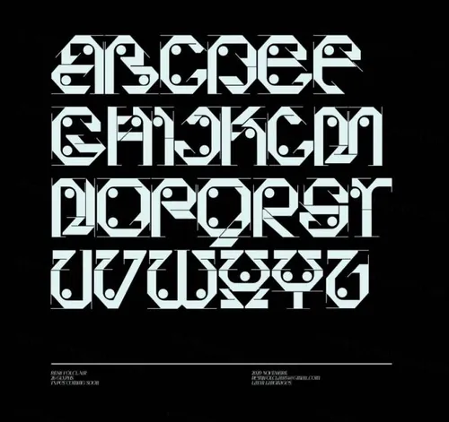 新复古未来派科技赛博朋克工业机能英文装饰字体 Rembagram - Galicea Type