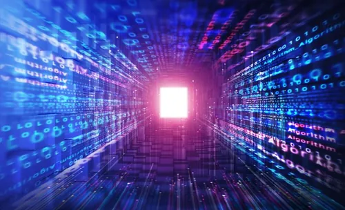 数字网络高科技数据分析程序编码黑客代码算法技术概念宣传海报背景素材