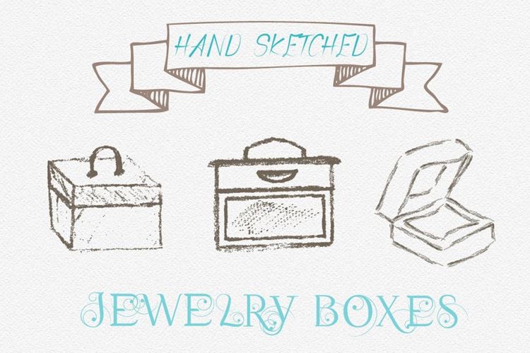 独特的手绘Vintage Jewelry Boxes