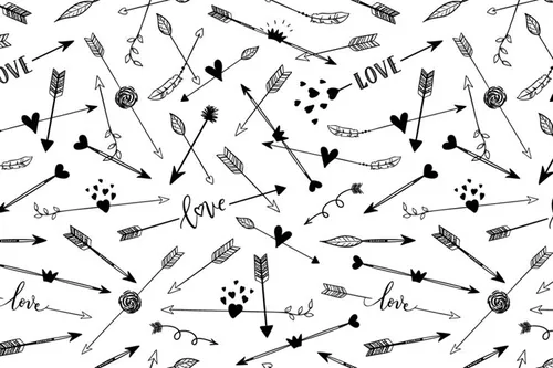 手绘箭头无缝矢量EPS图案素材合辑 Hand drawn arrows seamless pattern