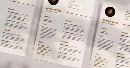 极简主义风平面设计师个人履历表模板 Minimal Resume