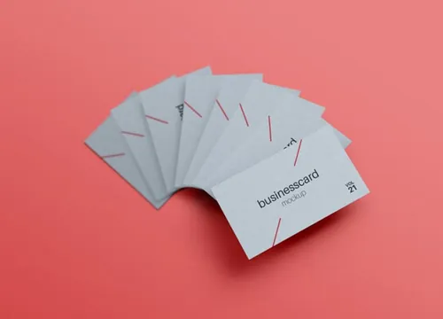 展开的名片贴图PSD模板Psd Business Card Mock-Up