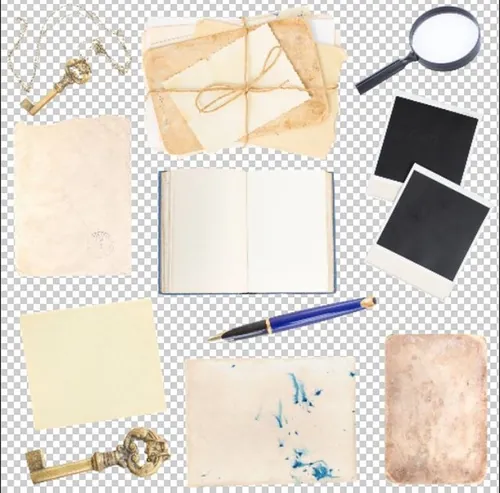 真实图像real photos of scrapbooking elements