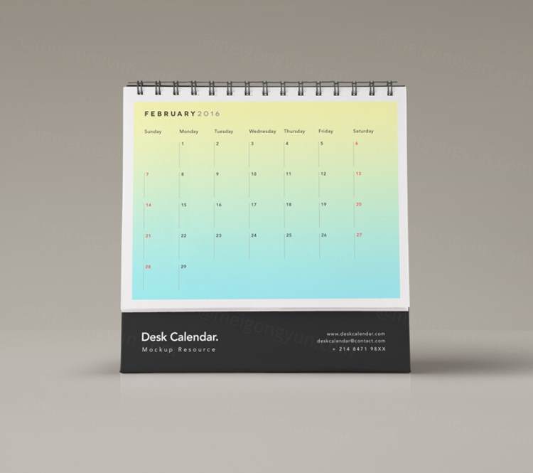 办公桌Psd日历样机 Desk Psd Calendar Mockup Vol2