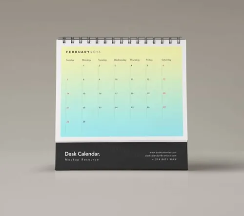 办公桌Psd日历样机 Desk Psd Calendar Mockup Vol2
