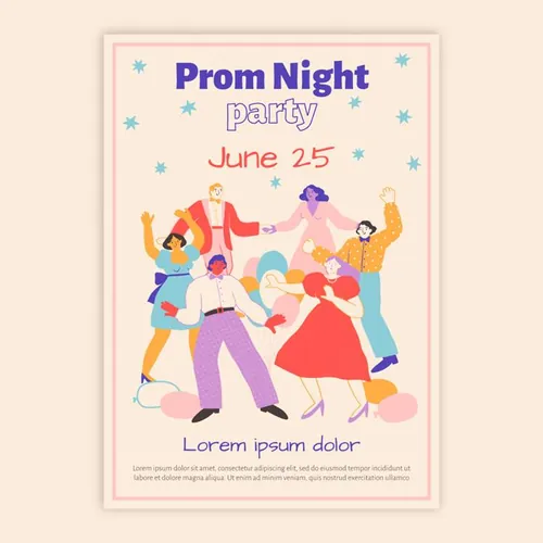 毕业仪式庆祝晚会联谊舞会学校传单海报EPS矢量模板素材