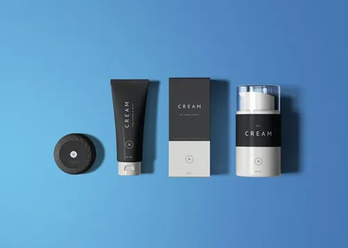 化妆品护肤品常见包装外观设计样机套装 Essential Cosmetics Packaging Set Mockup