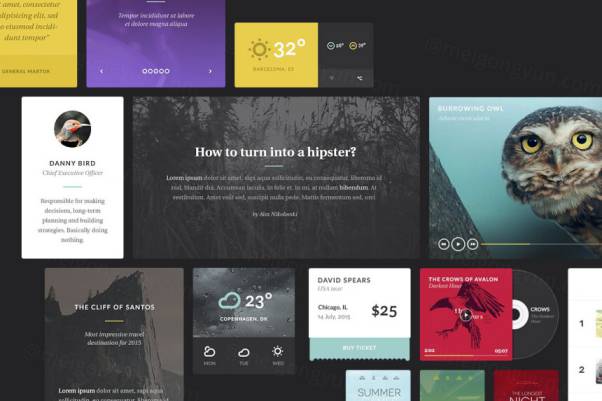 包含数百个Web元素的大型用户界面UI KITS