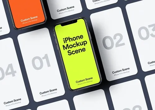 iPhone 11 Pro 组合 APP UI Kit组合设计展示样机