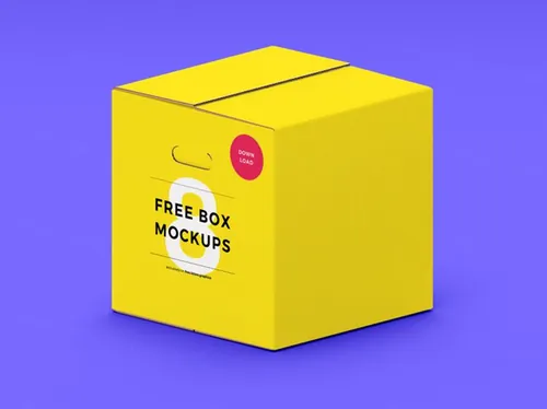 纸盒包装设计贴图样机PSD模板Box Mockups