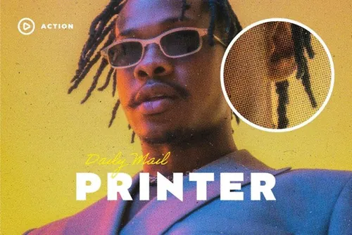 潮流复古做旧艺术凸版彩色网点印刷工艺效果PS动作素材 Dai