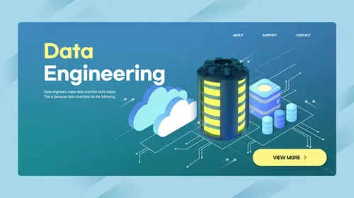 高科技云数据库信息通讯商业投资横幅海报PSD模板素材