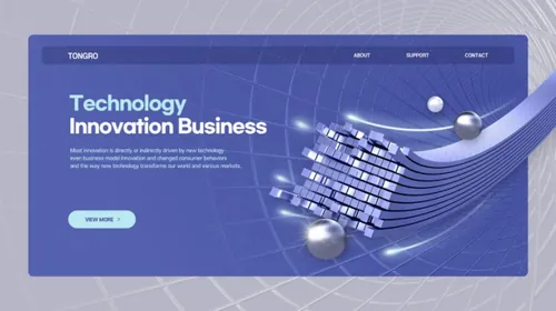 高科技几何学海外航运未来发展商业投资横幅海报PSD模板素材