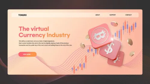 高科技加密虚拟货币金融股票比特币商业投资网页横幅海报PSD模板素材