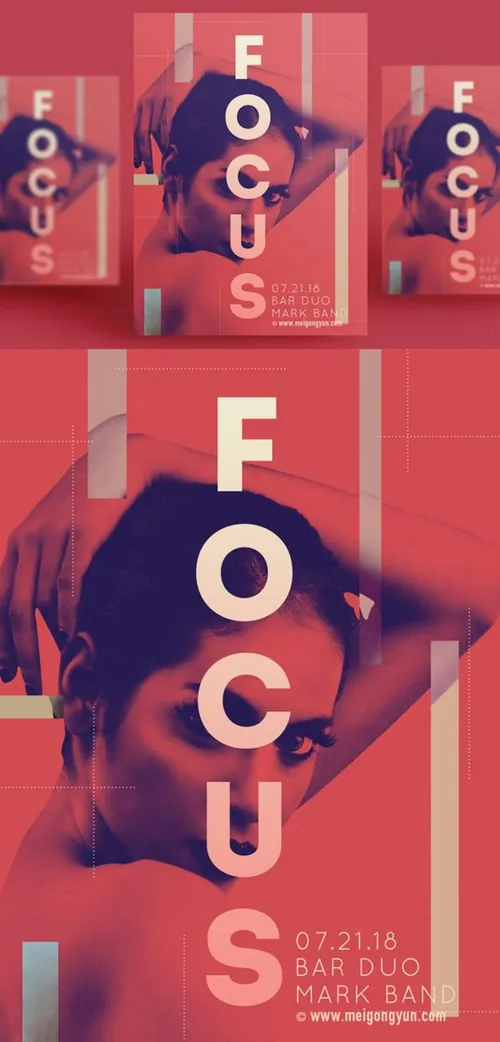 人物抽象艺术海报PSD素材模板Figure Abstract Art Poster