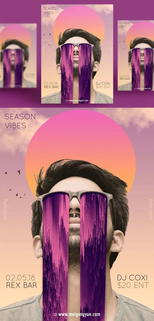 人物抽象艺术海报PSD素材模板Figure Abstract Art Poster