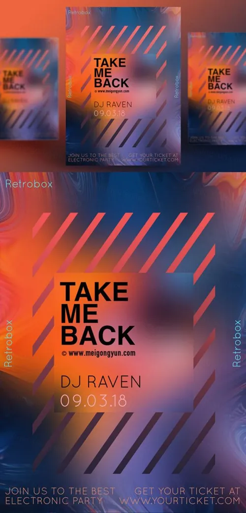 抽象艺术海报PSD素材模板Figure Abstract Art Poster