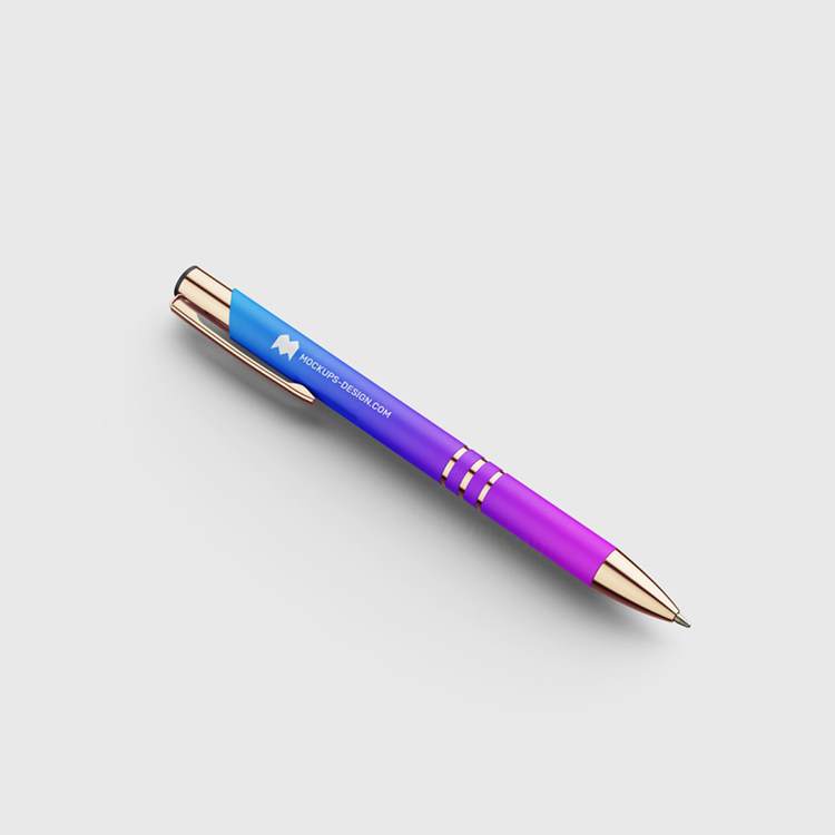 圆珠笔办公用品学习用品品牌VI包装设计提案样机PSD模板 Pen mockup