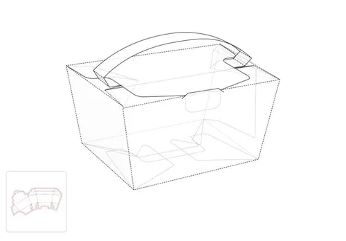 托架箱模切图/刀模图EPS源文件