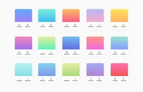 生动渐变色彩参考Vivid Gradients for Sketch 设计元素