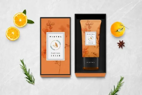 简约好用的精装化妆品包装设计VI样机展示模型mockups