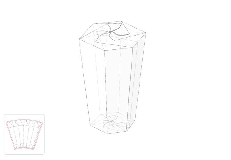 万花筒包装盒模切图/刀模图EPS源文件