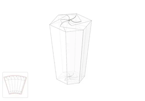 万花筒包装盒模切图/刀模图EPS源文件