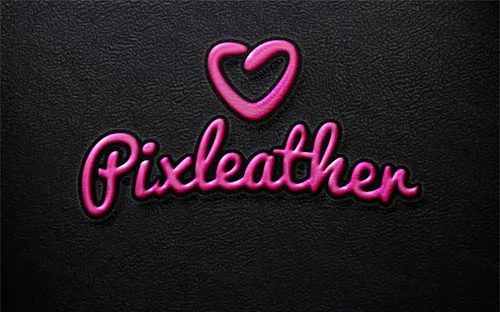 压花皮革PSD文字效果Embossed Leather Psd Text Effect