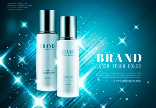 高端护肤品套装AI矢量海报模板Cosmetic posters template