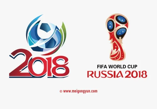 俄罗斯世界杯国际足球比赛海报挂画设计模板AI矢量素材