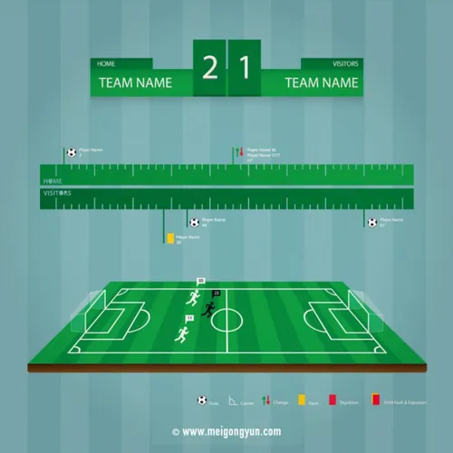 俄罗斯世界杯国际足球比赛足球场海报挂画设计模板EPS矢量素材