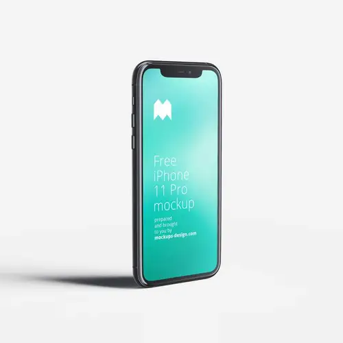 苹果手机IOS APP设计提案UI界面贴图样机PSD模板 iPhone 11 Pro mo