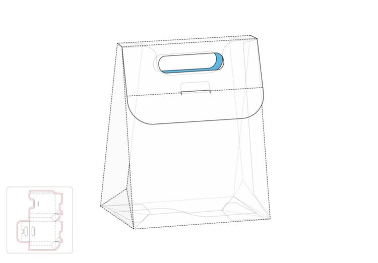 三角包模切图/刀模图EPS源文件