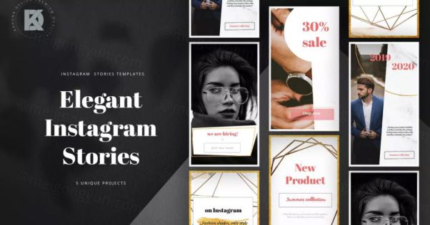 北欧极简风Instagram故事社交媒体模板 Elegant Inst