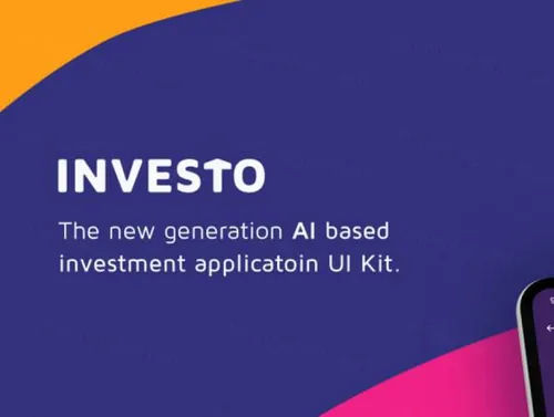 时尚现代AI人工智能投资移动应用程序APP UI工具包Investo UI Ki