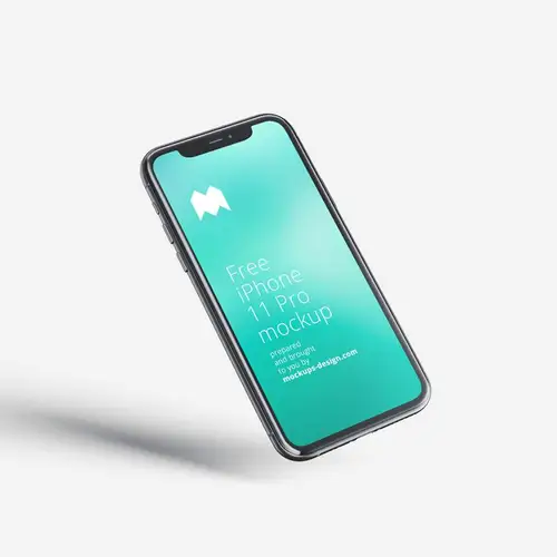 苹果手机IOS APP设计提案UI界面贴图样机PSD模板 iPhone 11 Pro mo