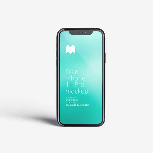 苹果手机IOS APP设计提案UI界面贴图样机PSD模板 iPhone 11 Pro mo