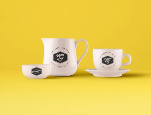 一套陶瓷餐具样机 Tableware Psd Mockup Vol1