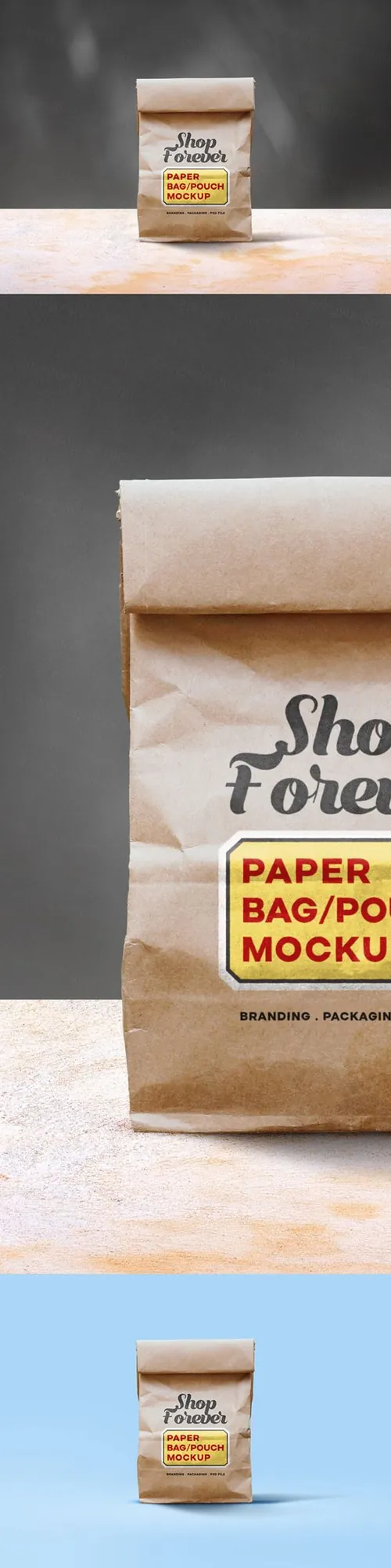 纸袋包装贴图样机PSD模板Paper Bag Mockup PSD
