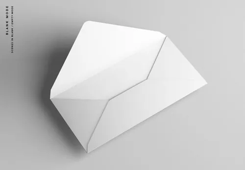 时尚文具品牌设计信笺＆信封样机PSD模板 Baronial DL Envelope Mockup
