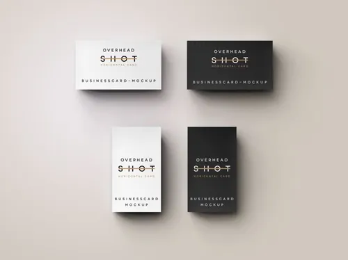 名片模板贴图PSD模板Psd Overhead Shot Business Card