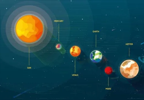 蓝色太空星球空间宇宙地球环绕元素EPS矢量设计素材_454176742