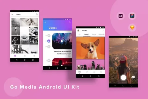 照相机摄影摄像Android应用UI设计套件 GoMedia Andr