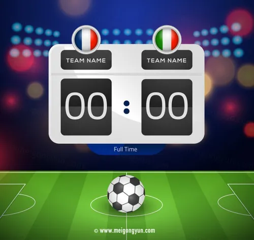 俄罗斯世界杯国际足球比赛对阵海报挂画设计模板ai EPS矢量素材