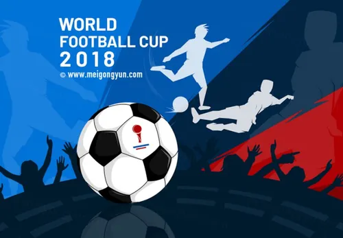 俄罗斯世界杯国际足球比赛对阵海报挂画设计模板ai EPS矢量素材