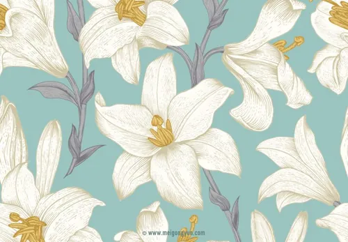 复古花纹矢量背景Retro pattern