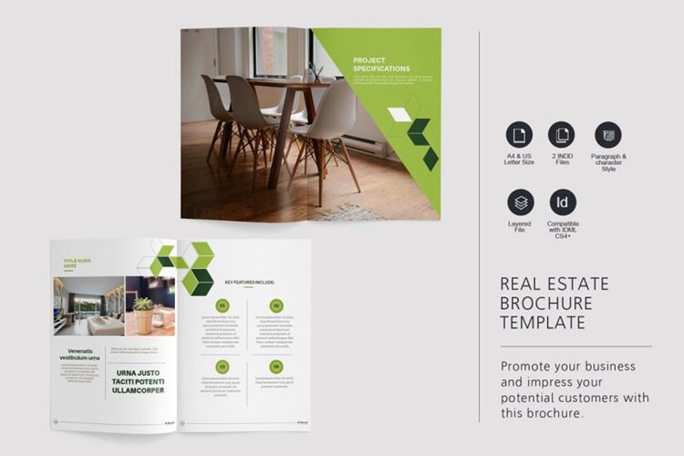 房地产宣传册模板 Real Estate Brochure Template 3590888