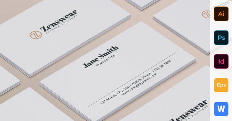 精品店/专卖店名片设计模板 Boutique Business Card